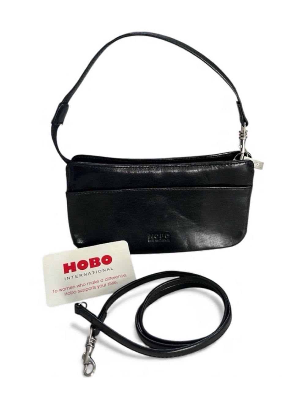 HOBO Black Leather Shoulder Bag